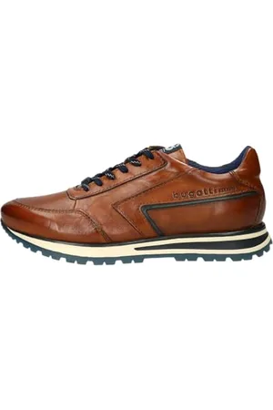 Bugatti Herren Low-Top Sneaker, Männer Halbschuhe, Wechselfußbett,schnürschuhe,schnürer,straßenschuhe,Strassenschuhe,Cognac (6300),44 EU / 9 UK