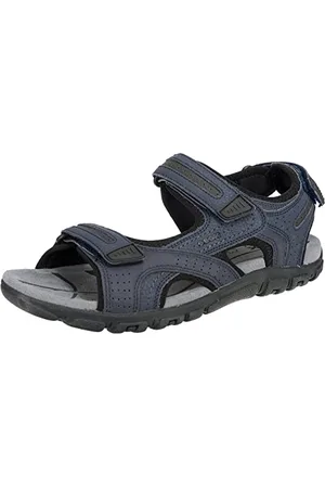 Geox Herren U Sandal Strada D Riemchensandalen, Blau , 44 EU