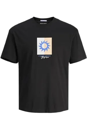 JACK & JONES Herren JORMARBELLA Branding Tee SS Crew N PLS T-Shirt, Black, 56
