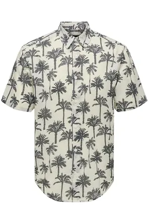 Only & Sons Herren ONSBRONX REG AOP POPLIN SS Shirt Hemd, , S