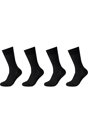 Camano Herren Online Men ca-Soft Shadow Stripes 4er Pack Socken, Black, 43/46