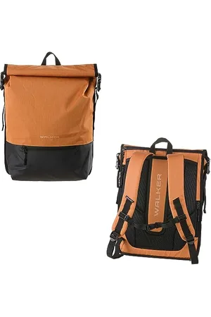 Karen Walker 42139-244 - Lifestyle Roll-Up Rucksack Mika Coconut mit Hauptfach, Laptopfach, ergonomischer Rückenpolsterung, Steckschließen, wasserabweisend, ca. 21 l Volumen