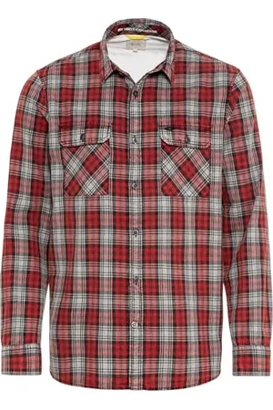 Camel Active Herren Kariertes Hemd aus Reiner Baumwolle Menswear-L