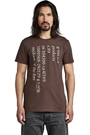 G-Star RAW Herren Lower Case Text T-Shirt, , S