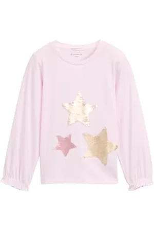 TOM TAILOR Mädchen Kinder Langarmshirt mit Wendepaillette, , 92/98