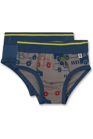 Sanetta Jungen-Slip | Hochwertige und nachhaltige Unterhose für Jungen aus Bio-Baumwolle. Inhalt: 2er Set Unterwäsche für Jungen 140