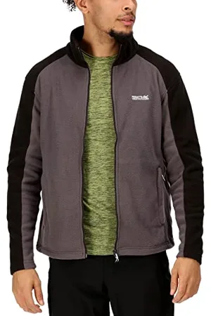 Regatta Herren Hedman Ii Full-Zip Fleece-Jacke, Iron/Schwarz, M