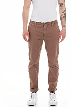 Replay Herren Chino Benni Regular-Fit Hyperflex X-Lite mit Stretch, (Braun), 36W / 34L