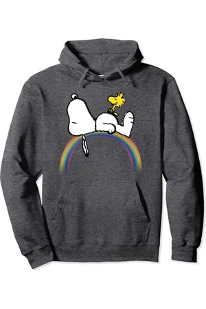 Peanuts Erdnüsse Snoopy Woodstock Regenbogen Hoodie, Unisex, Erwachsene, Unisex, Hoodie, , S