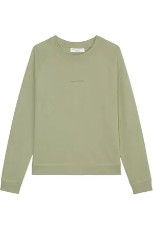 Marc O’ Polo Marc OߴPolo Denim Damen Langarmshirt aus Bio-Baumwolle Relaxed Fit, Grün , XXS