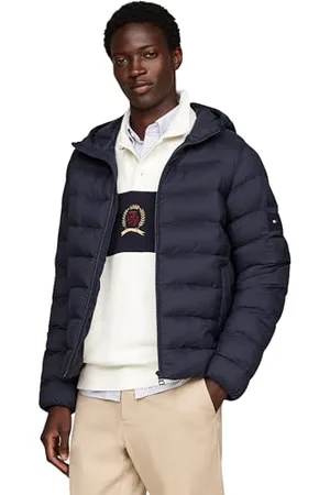 Tommy Hilfiger Herren Steppjacke Mid Weight mit Kapuze, , XXL