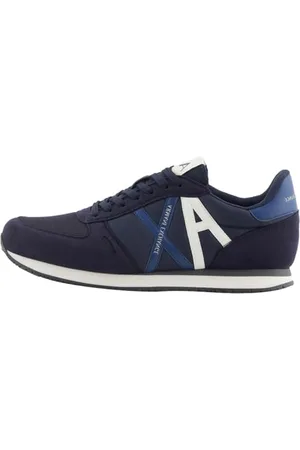 Armani Exchange Herren Rio, Essential, Side Logo Sneaker, Night Sky+ Off White, 39 EU