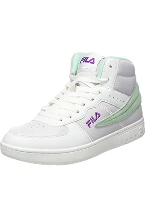 Fila Damen Noclaf Mid Wmn Sneaker, White-Brook Green, 37 EU Schmal