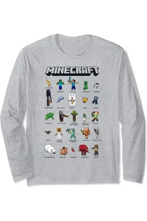 Minecraft Group Shot Poster Collage Style Langarmshirt
