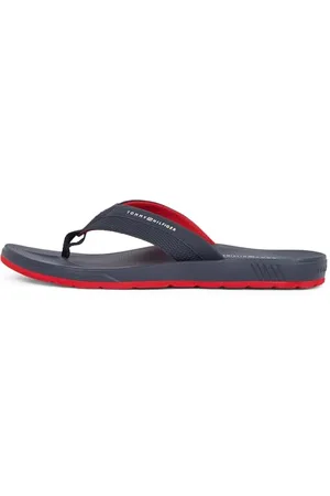 Tommy Hilfiger Herren Flip Flops Molded Beach Sandal mit Logo, Blau (Desert Sky), 42