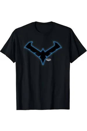 Batman Gotham Knights Nightwing Logo T-Shirt, Unisex, , S, Standardlänge, V-Ausschnitt, Klassischer Novität-T-Shirt mit V-Ausschnitt, Halloween, Logo