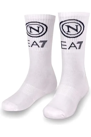 SSC NAPOLI Unisex Kinder Calze Ea7 Weiße Trainingssocken, 43-46