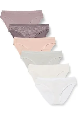 Amazon Damen Bikinihose aus Baumwolle (in Übergröße erhältlich), 6er-Pack, , 42