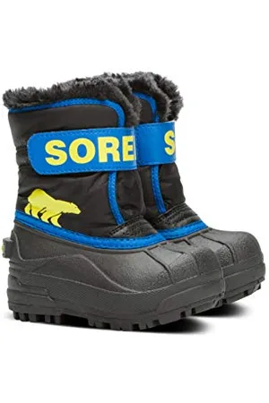 sorel KIDS SNOW COMMANDER Schneestiefel für Unisex Kinder, Schwarz (Black x Super Blue) - Toddler, 21 EU