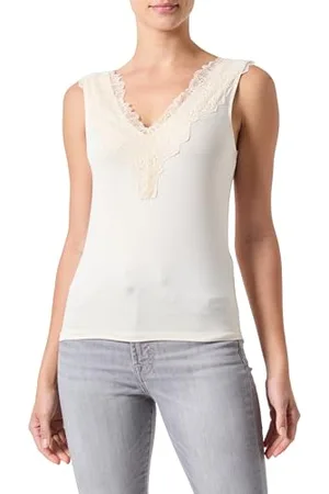 Y.A.S Y.A.S Damen LORI SL LACE TOP S. NOOS Spitzentop, , X-Large