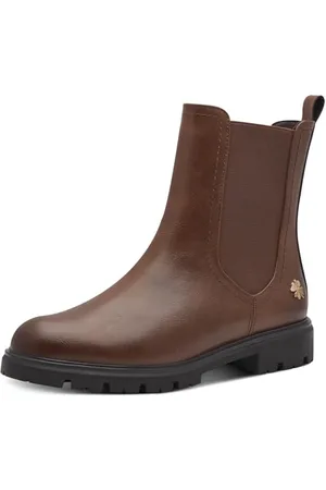 Marco Tozzi By Guido Maria Kretschmer Damen Chelsea Boots Flach mit Reißverschluss, Braun , 36 EU