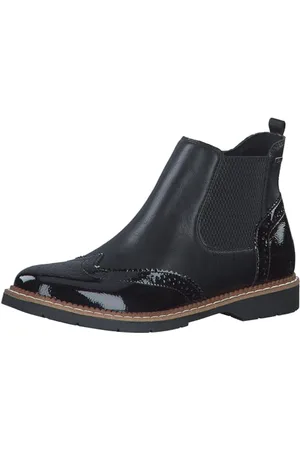 QS by s.Oliver Damen Chelsea Boots mit Reißverschluss Elegant, Schwarz ( .), 36 EU