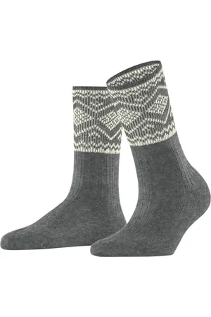 ESPRIT Damen Socken Selbu Shimmer W So Baumwolle gemustert 1 Paar, , 35-38