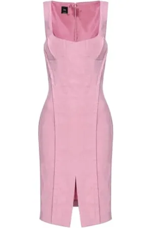 Pinko Damen Alfeo Stretchkleid aus Leinen Cocktailkleid, , 42