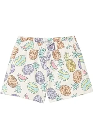 TOM TAILOR Mädchen Kinder Sweatshorts mit Tropical-Muster, multicolor fruit print, 128/134