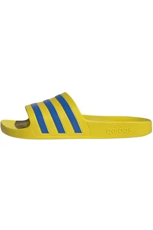 adidas Unisex Adilette Aqua Slides RUTSCHEN, Yellow/Bright Royal/Yellow