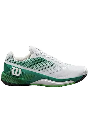 Wilson Salomon Herren Rush Pro 4.0 Clay Sneaker, White/Bosphorus/Classic Green, 40 EU