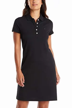 Nautica Damen Easy Classic Short Sleeve Stretch Cotton Polo Dress Lssiges Kleid, , Groß