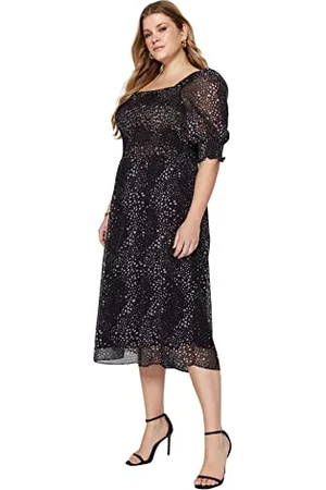 Trendyol Damen Woman Maxi Skater Relaxed Fit Woven Plus Size Dress Kleid, , 44