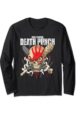 Five Finger Death Punch 5FDP - Warhead Skull Front Back Print Langarmshirt