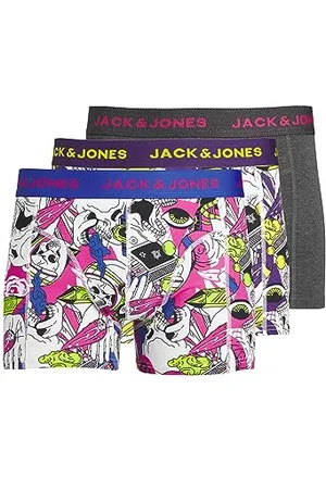 JACK & JONES JACSPACE Skull Trunks 3 Pack