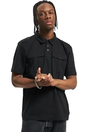 Brandit Jon Poloshirt Short Sleeve, Farbe: Black, Größe: S