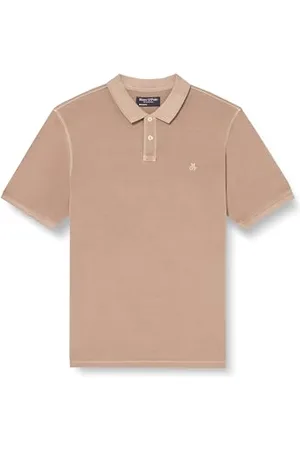 Marc O’ Polo Marc OߴPolo Herren Kurzarm-Poloshirt aus Bio-Baumwolle Regular Fit, Beige (Charleston Gray), XL