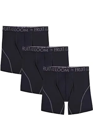 Fruit Of The Loom Herren Breathable Boxer Briefs, Moisture Wicking Underwear, Assorted Color Multipacks Retroshorts, Performance-Stretch, , Medium (3er Pack)