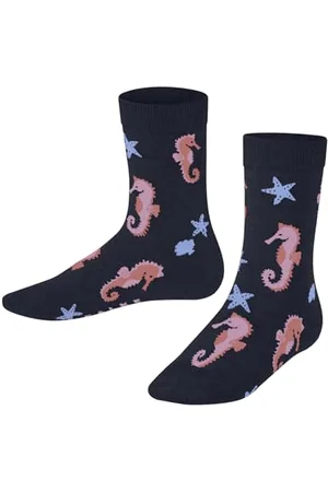 Falke Unisex kinder Socken Lovely Seahorses K So Baumwolle gemustert 1 Paar, , 19-22