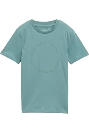 TOM TAILOR T-Shirt aus Baumwolle, Green Mint Stripe, L