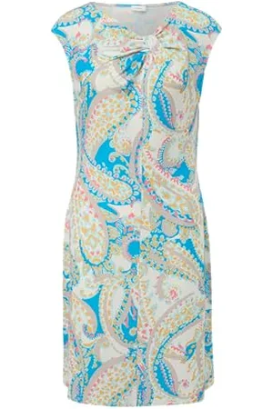 QS by s.Oliver Ärmelloses Kleid mit All-Over-Print und Knoten-Detail 38