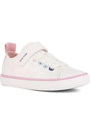 Geox J GISLI Girl A Sneaker, White, 29 EU