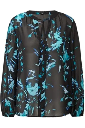 Comma, Tunika Bluse aus Chiffon, , 46