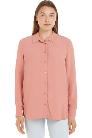 Tommy Hilfiger Damen Bluse Crepe Shirt Elegant, , 36