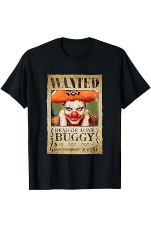 Onepiece Buggy Pirates Wanted Poster Anime Alvida Alliance T-Shirt
