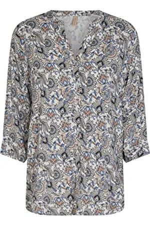 soyaconcept Womens SC-Belene 1 3/4 Sleeve Blouse Bluse, Cashmere Blue Combi, Medium