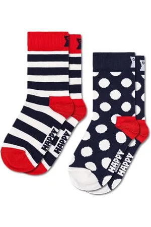 Happy Socks Jungen 2-pack Kinder Stripe Socken, , 2-3 Jahre EU
