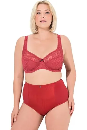Ulla Popken Damen große Größen Übergrößen Plus Size Bügel-BH, Blütenspitze, Vollspitze, Cup C - E