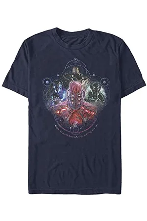 Marvel Unisex The Eternals Celestials Four Organic Short Sleeve T-shirt, Navy Blue, XXL