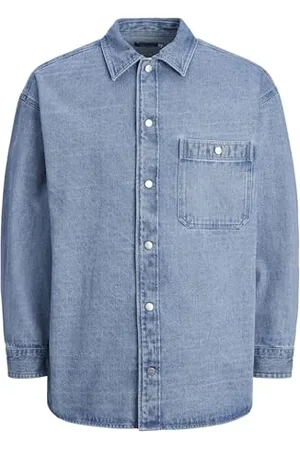 JACK & JONES Male Jeanshemd Wide Fit Jeanshemd